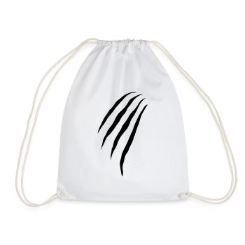 claws - Drawstring Bag - white - Front
