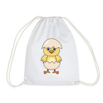 Chick chicken poultry - Drawstring Bag - white - Front