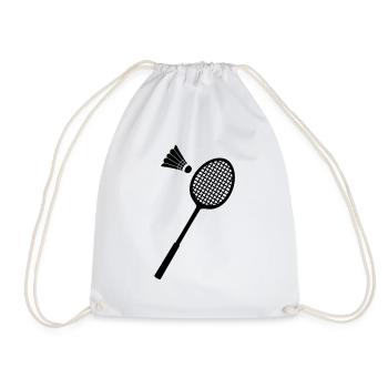 Badminton-Sport-Icon - Drawstring Bag - white - Front
