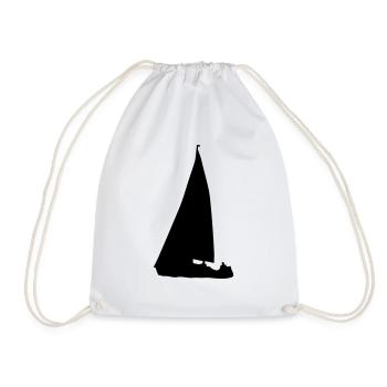 Sailboat (cheap!) - Drawstring Bag - white - Front