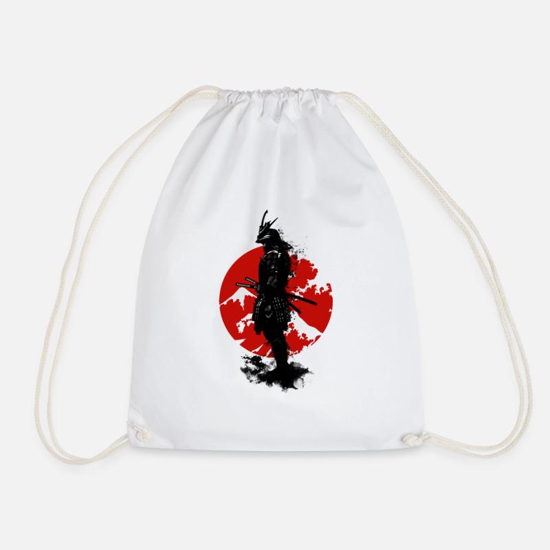 Samurai T-Shirt - Turnbeutel - Weiß