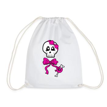 Female Skull - Sac de sport léger - blanc - Devant