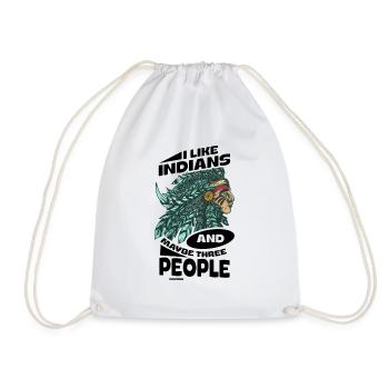 I Like Indians And Maybe Three People - Turnbeutel - Weiß - Vorne