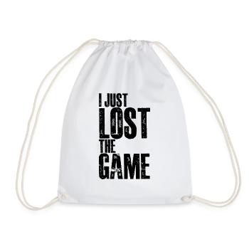 I Just Lost The Game - Drawstring Bag - white - Front