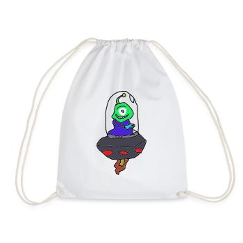 Alien Wear "DAN" - Turnbeutel - Weiß - Vorne