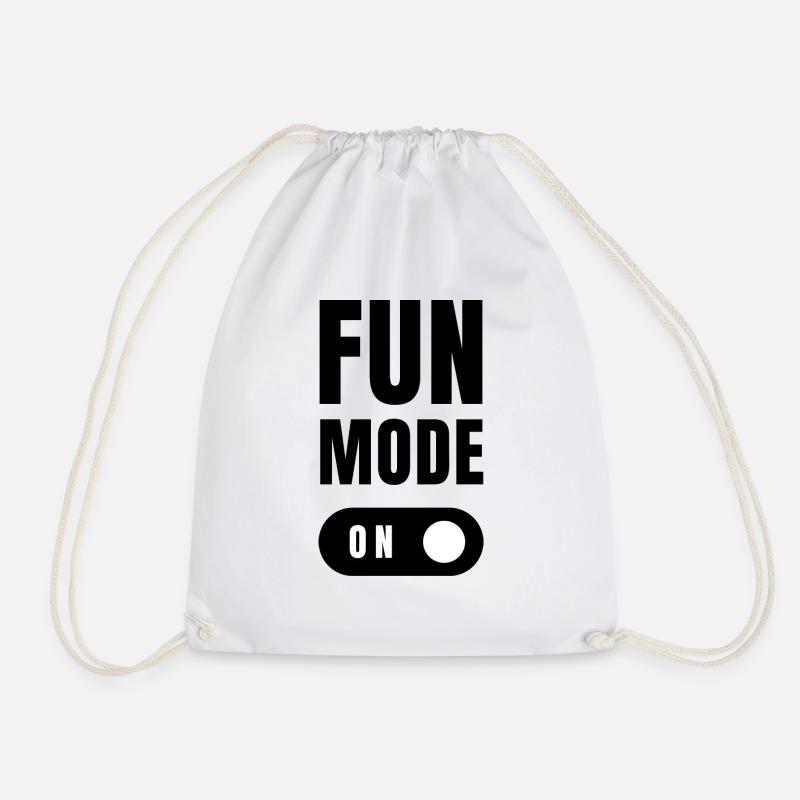 Fun-Modus eingeschaltet - Turnbeutel - Weiß
