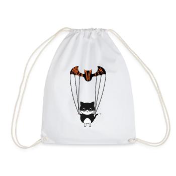 Halloween descend du ciel - humour de chat - Sac de sport léger - blanc - Devant