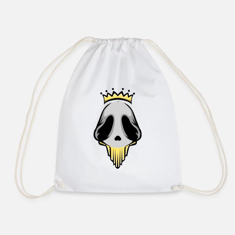 Alien King Logo - Drawstring Bag - white