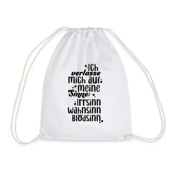 Ich verlasse mich auf meine Sinne - Turnbeutel - Weiß - Vorne