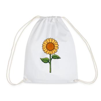 Sonnenblume - Turnbeutel - Weiß - Vorne