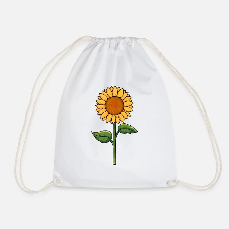 Sonnenblume - Turnbeutel - Weiß