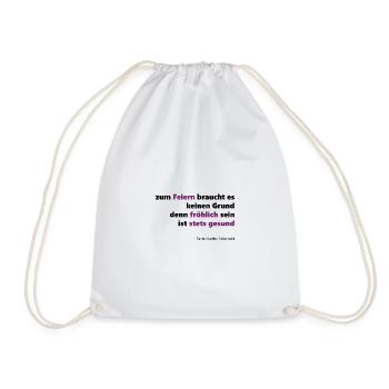 Citation joyeusement saine pour la célébration - Sac de sport léger - blanc - Devant