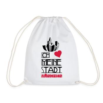 Stadt Liebe München Deutschland Spruch Geschenk - Turnbeutel - Weiß - Vorne
