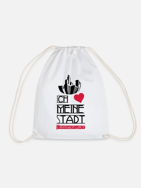 Stadt Liebe Frankfurt Geschenk - Turnbeutel - Weiß