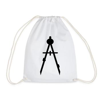 compasses - Drawstring Bag - white - Front