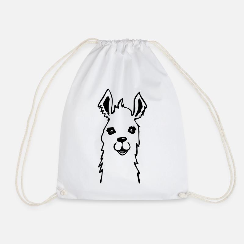 Lama Llama Alpaga dessin mignon - Sac de sport léger - blanc