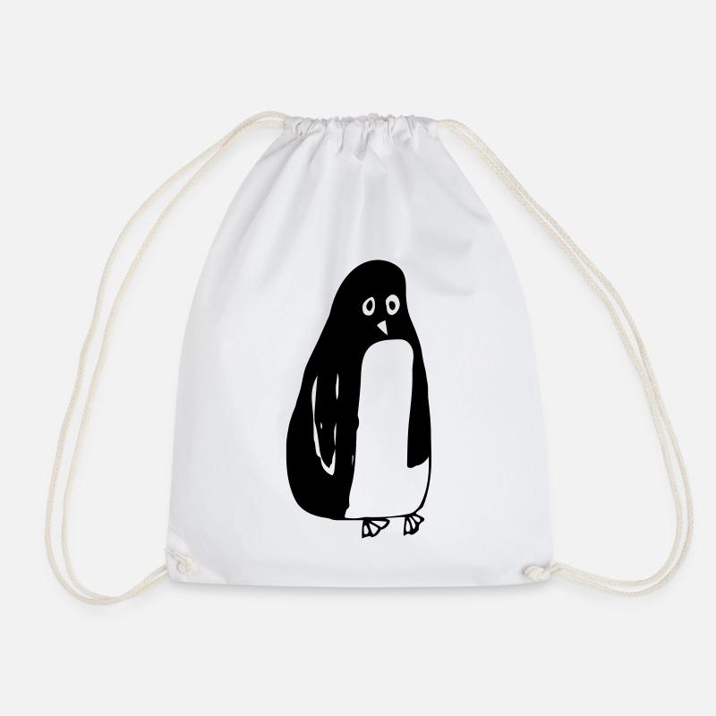 penguin - Drawstring Bag - white