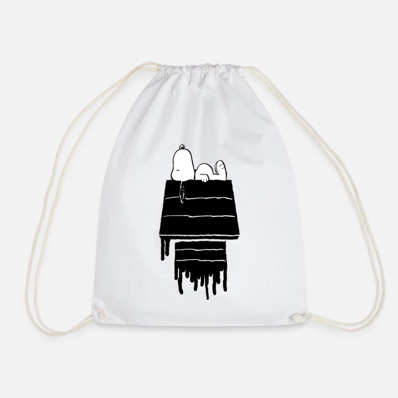 Peanuts Gothic Dog House - Drawstring Bag - white