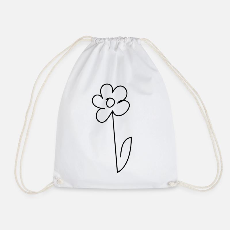 daisy - Drawstring Bag - white