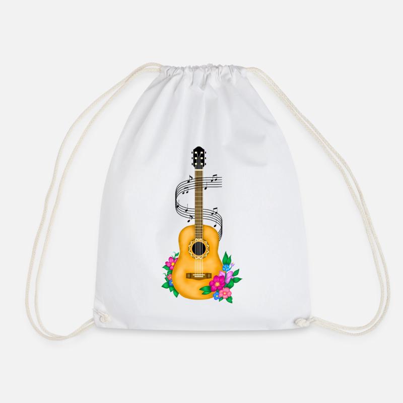 Guitar, music lovers - Drawstring Bag - white