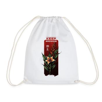 Continuez à cultiver des fleurs sur la plaque rouge - Sac de sport léger - blanc - Devant