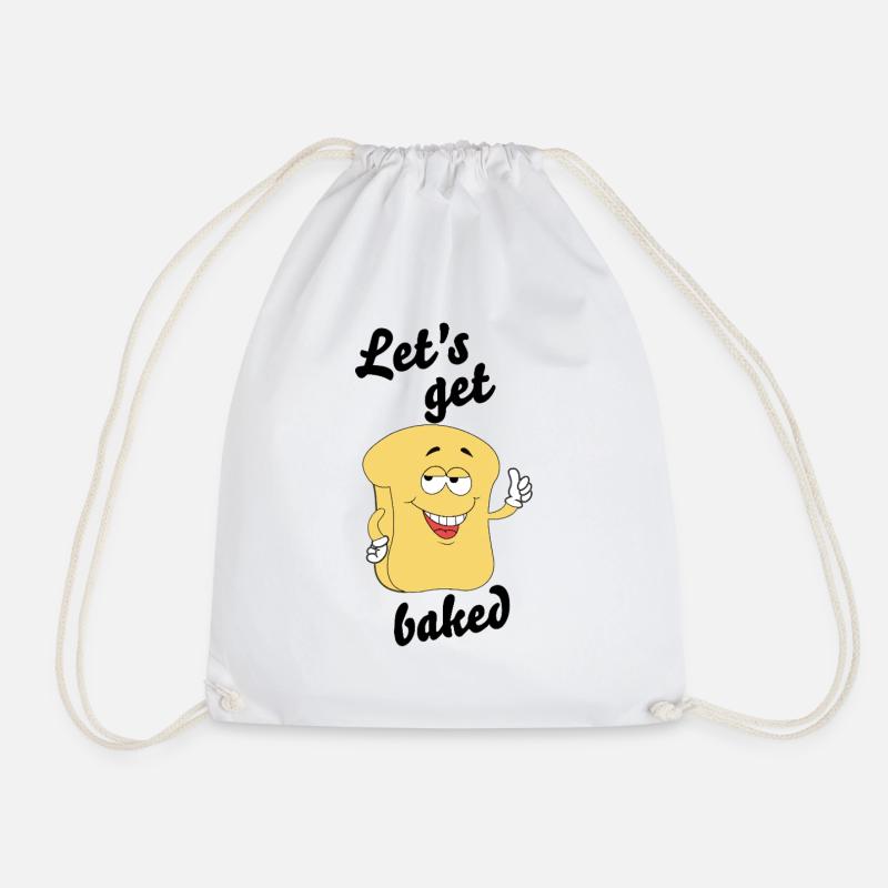 Let's Get Baked – Chilled Bread - Drawstring Bag - white