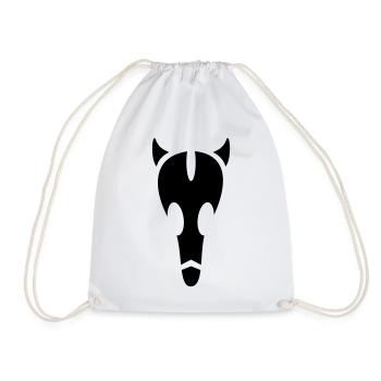 Alien Bull Skull - Drawstring Bag - white - Front