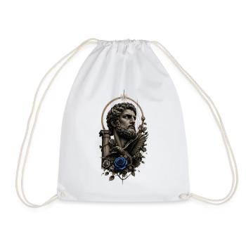 Art de tatouage avec une rose bleue - Sac de sport léger - blanc - Devant