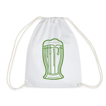 Aperçu de la goutte de verre pour la bière verte - Sac de sport léger - blanc - Devant