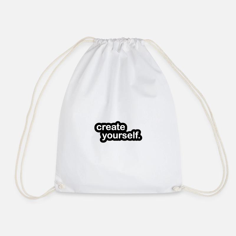 Simple Words - Drawstring Bag - white