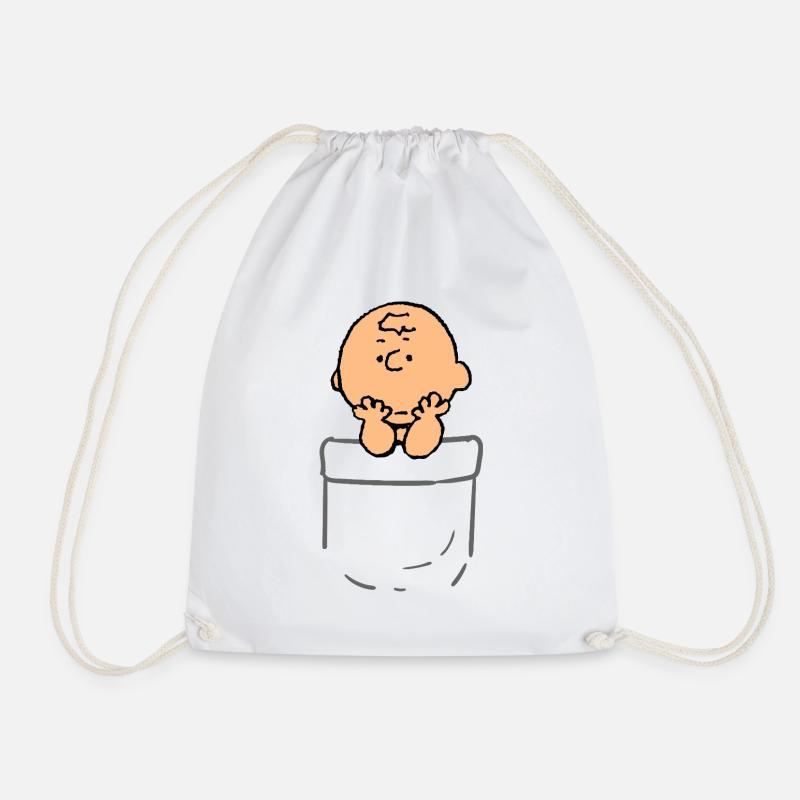 Peanuts Design Charlie Brown Nachdenklich - Turnbeutel - Weiß