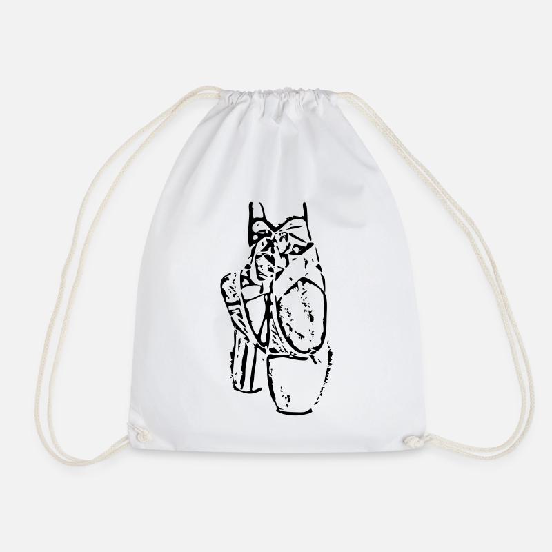 Ballet pointe shoes - Drawstring Bag - white