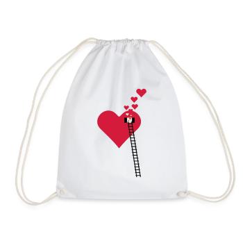 Échelle à la fenêtre - Fensterln / window heart (3c) - Sac de sport léger - blanc - Devant