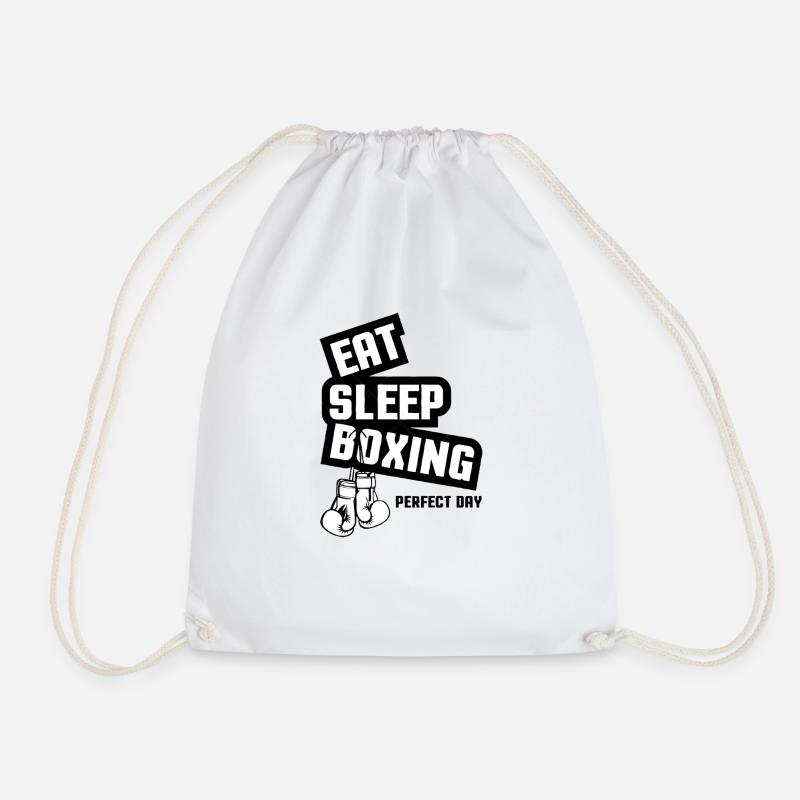Eat Sleep Boxing - Turnbeutel - Weiß