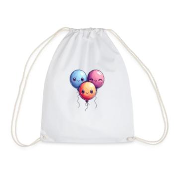Balloons for children - Drawstring Bag - white - Front