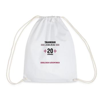 Trainerin 20 Jahre Jubiläum 20. Jubi Training - Turnbeutel - Weiß - Vorne