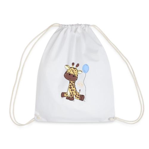 Süße Giraffe mit Luftballon - Drawstring Bag