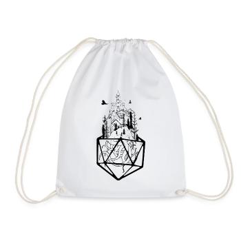 pen and paper diceworld - Drawstring Bag - white - Front