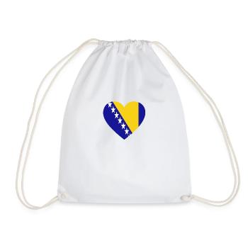 Love Love gift Bosnia Bosnia - Drawstring Bag - white - Front