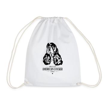 Cocker américain papa chiens Cocker Spaniel Wilsigns - Sac de sport léger - blanc - Devant