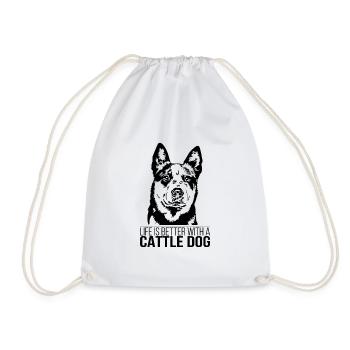 La vie de chien de bétail est meilleure Hunde Hund Wilsigns - Sac de sport léger - blanc - Devant