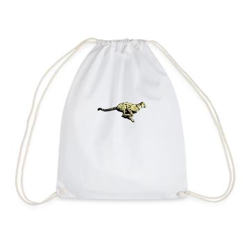 cheetah cat jaguar leopard ocelot cheetah wildcat23 - Drawstring Bag - white - Front