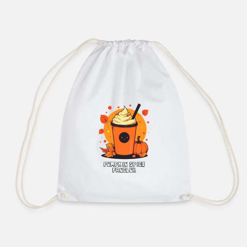 Pumpkin Spice Fan Club - Drawstring Bag - white