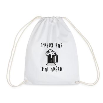 J'peux pas j'ai apéro – citation humour - Sac de sport léger - blanc - Devant