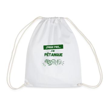 j'peux pas j'ai pétanque - Sac de sport léger - blanc - Devant