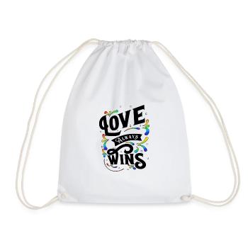 L’amour gagne toujours 2 b clr - Sac de sport léger - blanc - Devant