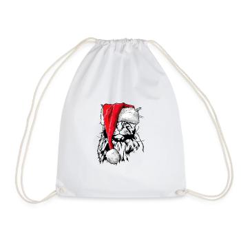 Père Noël Maine Coon Noël chat Wilsigns - Sac de sport léger - blanc - Devant