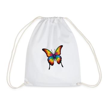 Regenbogen Schmetterling - Turnbeutel - Weiß - Vorne