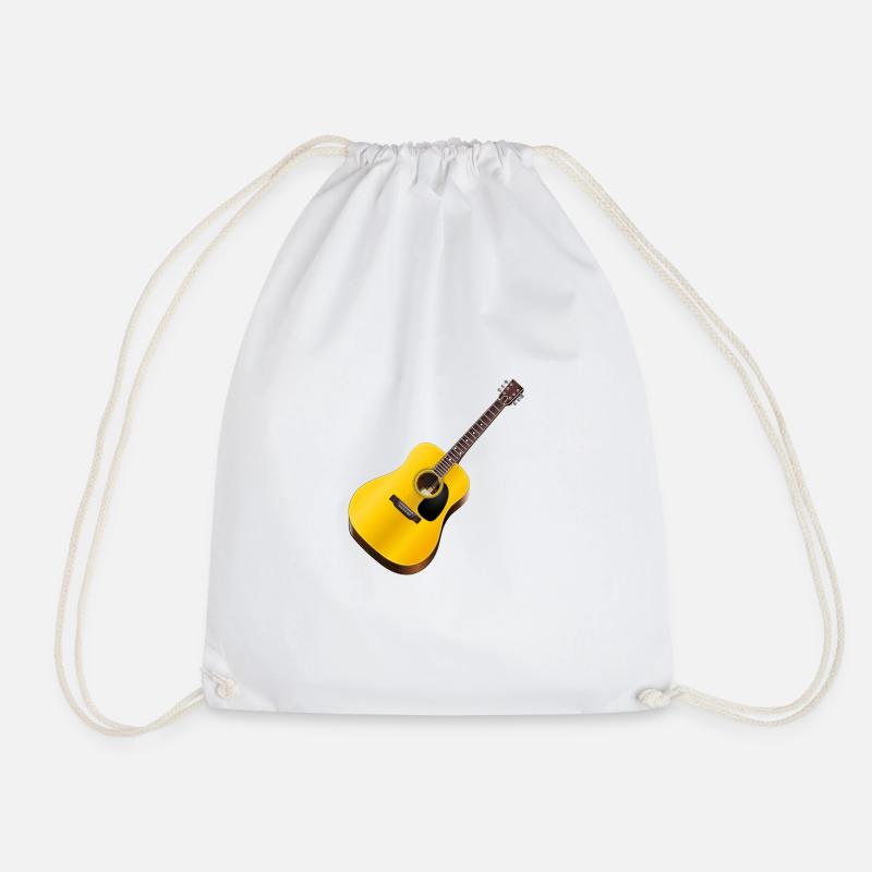 Gitarre - Turnbeutel - Weiß