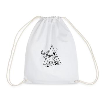 The Hiking Moose - Drawstring Bag - white - Front